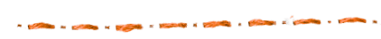 Photograph of orange stitches made with a thread and needle.